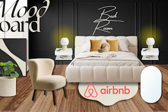 interior design your airbnb mood board and shopping list