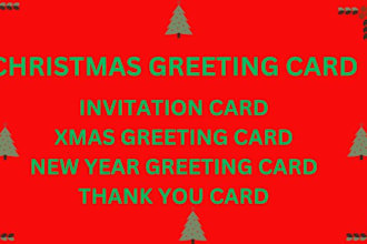 design a christmas and new year greeting card