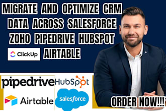 migrate and optimize CRM data across salesforce zoho pipedrive hubspot airtable