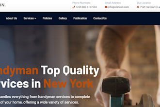 handyman website construction website hvac handyman website landing page
