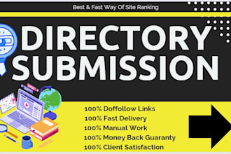 perform directory submission for SEO and providing HQ backlinks