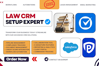 setup law firm CRM automation lawmatics clio zoho salesforce practicepanther CRM