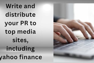 write and distribute your PR to top media sites, including yahoo finance