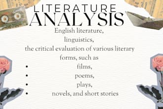 do literary analysis, poetry, play, novel, film essays