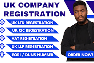do UK ltd registration, cic, llp, vat, business bank for uk and non UK residents