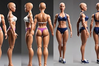3d bjd, 3d doll 3d articulated model, 3d toy, toy design, funko pop, 3d printing
