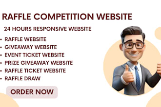 do raffle website competition website raffle draw ticket event website