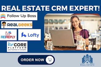 create and manage real estate CRM lofty, kvcore, follow up boss idx website