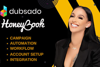 setup honeybook, dubsado, workflow, acuity schedulling, automation, sugar crm