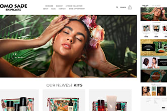 skin care website beauty website spa website, cosmetics website makeup website