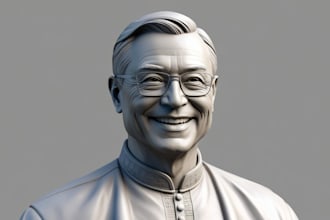 sculpt 3d head, 3d bust, realistic face for 3d printing, 3d design, helmet, mask