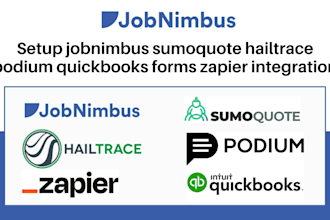setup jobnimbus sumoquote hailtrace podium quickbooks forms zapier integration