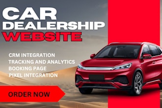 build car dealership website, auto sales, car rental or booking website