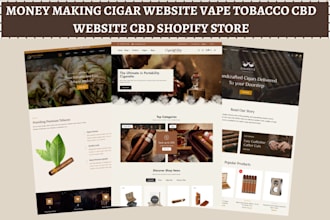 create money making cuban cigar website cbd tobacco store vape shopify website