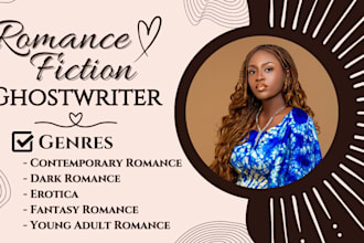 ghostwrite your romance book or story