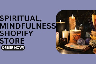 design spiritual store, mindfulness shopify store