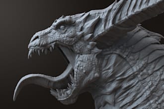 sculpt 3d model, action figure, miniature, toys, tabletop game for 3d printing