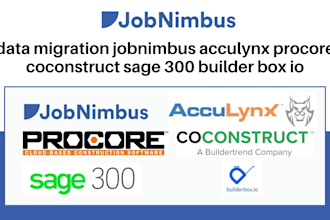 data migration jobnimbus acculynx procore coconstruct sage 300 builder box io