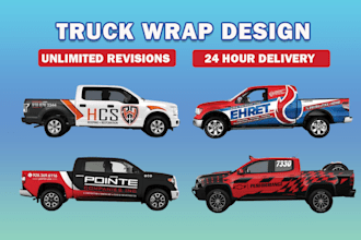 do eye catching truck wrap design,food truck wrap, trailer wrap, box truck