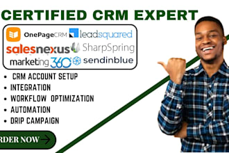 setup onepagecrm salesnexus marketing 360 leadsquared sharpspring sendinblue