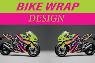 design awesome bike wrap design for your street bike motorcycle, van, vehicle