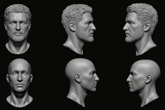 realistic 3d head 3d bust 3d digital face 3d full body model for 3d printing