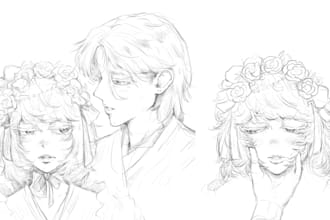 sketch an illustration in anime or any style you prefer