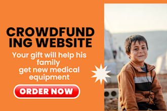 build a crowdfunding website for ngo charity and run leads marketing
