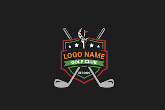 make minimal simple golf logo