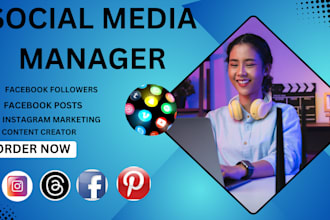 manage your social  accounts as a expert social media marketer