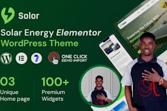 create solar website for solar business companies with wordpress