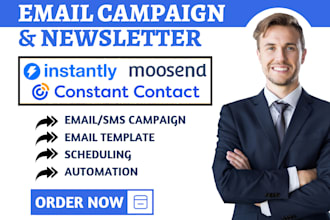 smartlead moosend instantly ai constant contact cold email newsletter template