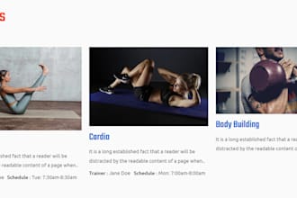 build a modern wordpress gym website with powerful features