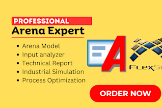 model and simulate your projects on arena and flexsim software