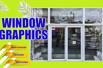 design shop front, storefront window sticker,  window graphics, decal, signage