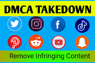 takedown content from tiktok,reddit, youtube,telegram,google,x,fb under dmca