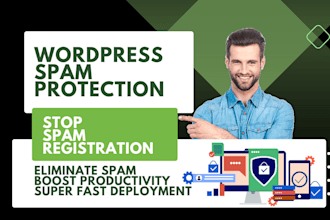 stop wordpress spam registration, spam email, and add protection to your forms