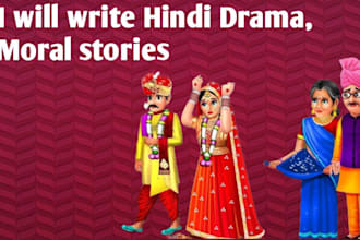 write hindi creative drama, moral stories