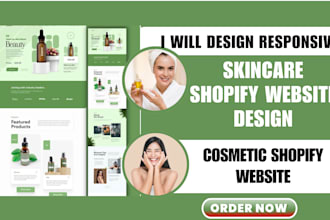 design beauty skincare shopify store cosmetics website beauty website