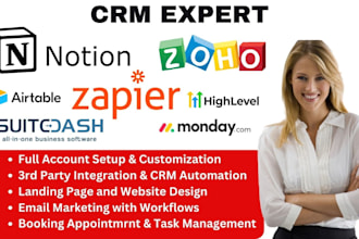 setup suitedash notion zapier integration gohighlevel crm zoho ghl monday crm