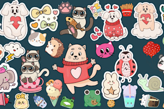 make best stickers design cute kawaii stickers