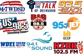do unique music advertisements and airplay on washington, delaware radio