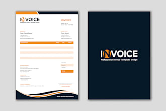 design professional printable and editable invoice