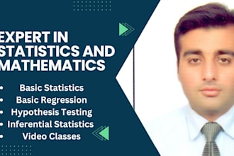 do tutor basic statistics, regression, hypothesis testing, inferential stat