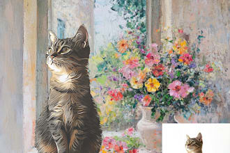 pet portrait from photo