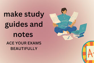 make aesthetic study guides and study notes for you