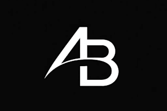 create a simple company logo by combining letters