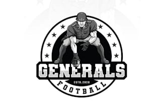 looking intimidating mascot football team logo