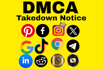 remove harassing defaming posts, negative contents from tiktok,ig,fb,google dmca