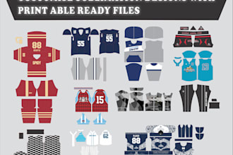 make sublimation printable ready file for sportswear